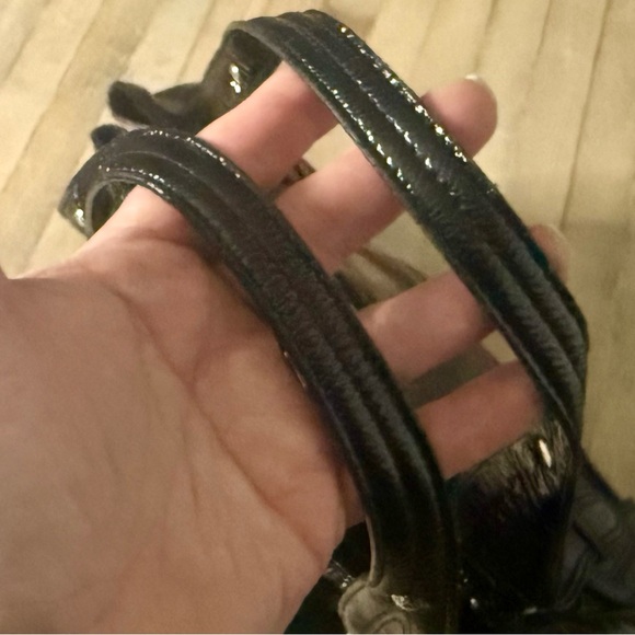 Michael Kors Black Patent Leather Shoulder Bag - Picture 12 of 13